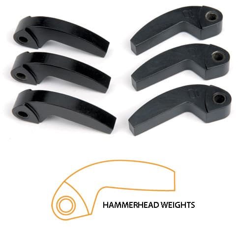 Speedwerx Hypershift Hammerhead Machined Weights 3/Pack 80G