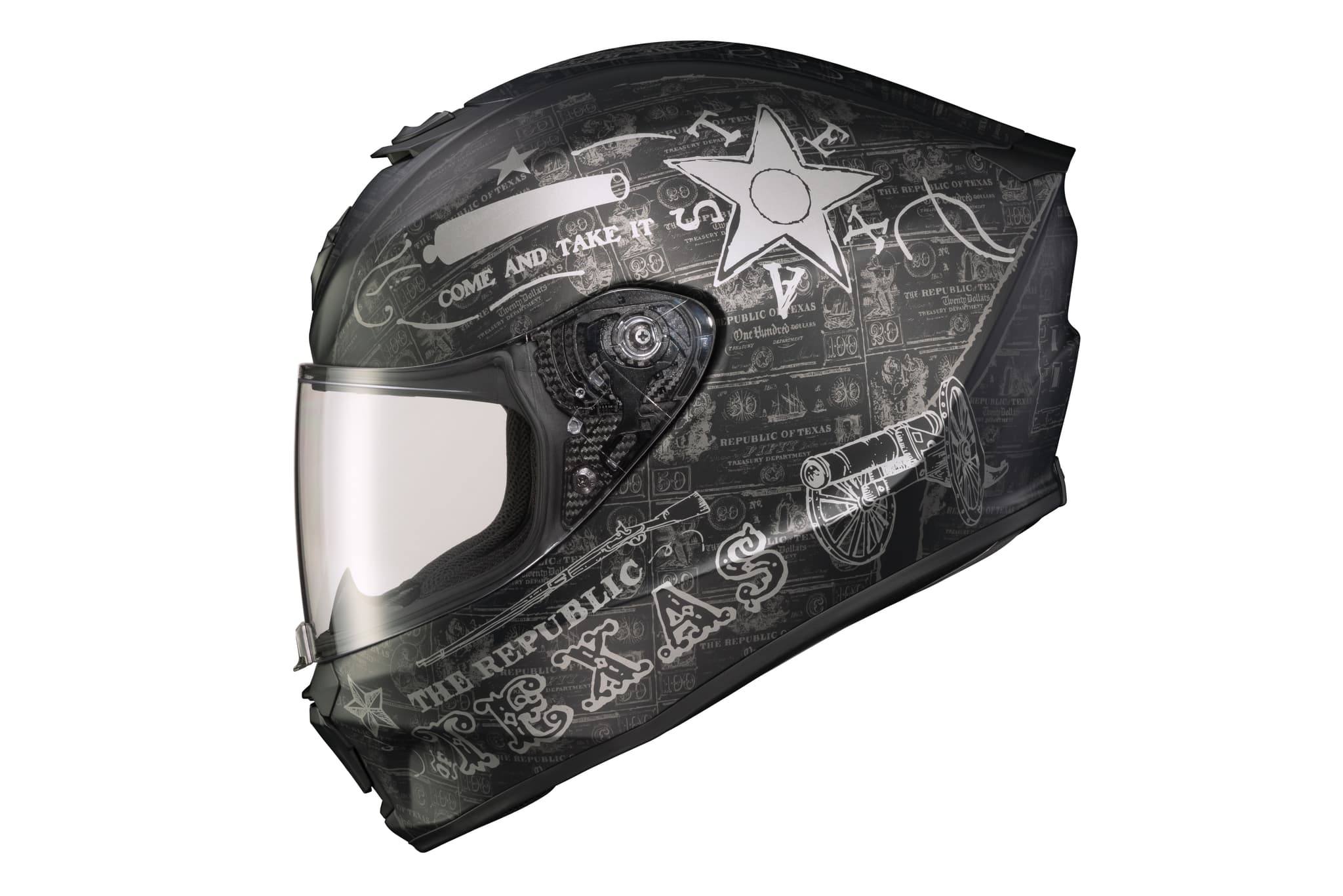 Scorpion Exo EXO-R420 Full-Face Helmet Lone Star Black/Silver 3X