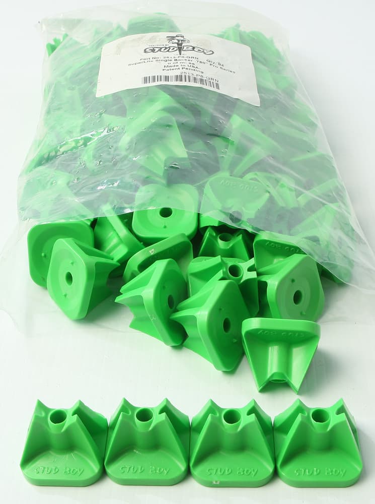 Stud Boy Super-Lite Pro Series Single Backers .75" 84/Pack Green