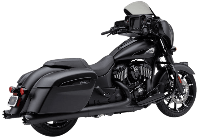 4" NH DUAL CUT SLIP-ONS BLACK INDIAN GEN-2 BAG
