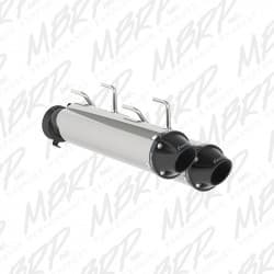 DUAL STACKED SLIP-ON SYSTEM W/ PERFORMANCE MUFFLER BLK TIP