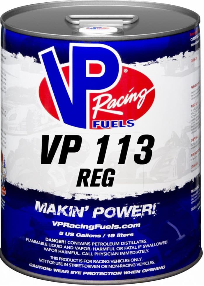 VP RACING FUELS VP 113 REG 5 GALLON PAIL