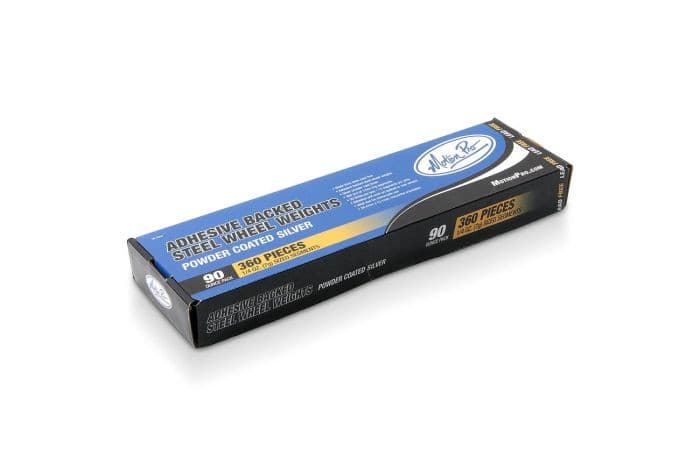 WHEEL WEIGHTS, STEEL, SILVER, 90OZ BOX, 360-1/4OZ SEGMENTS