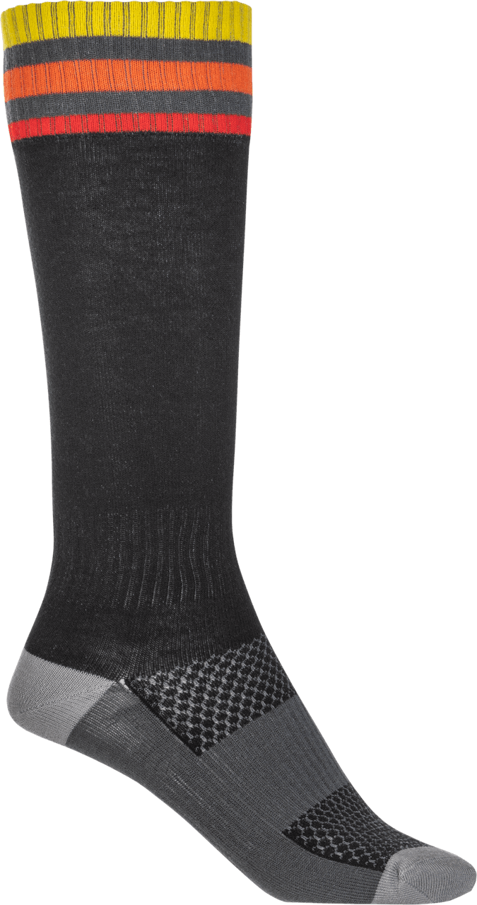 Fly Racing Youth MX Socks Thin Black