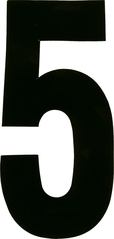 Dirt Digits #5 4" White Extreme Digits 3/Pack