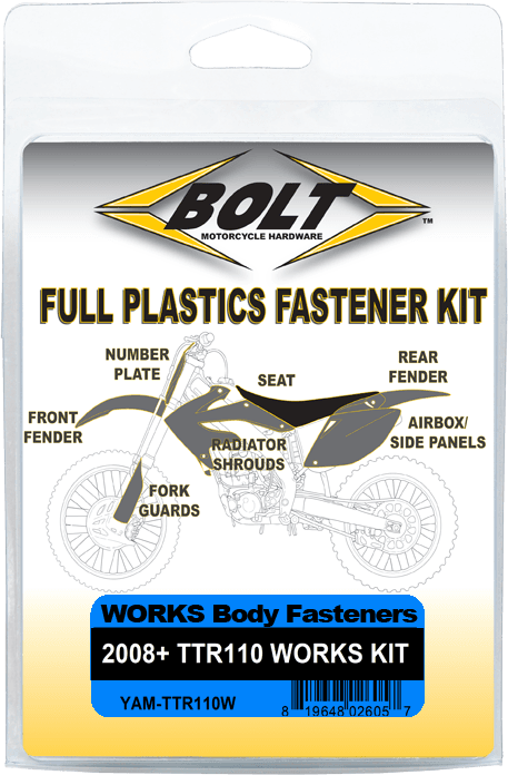 Bolt Works Body Work Fastener Kit Yamaha TTR110