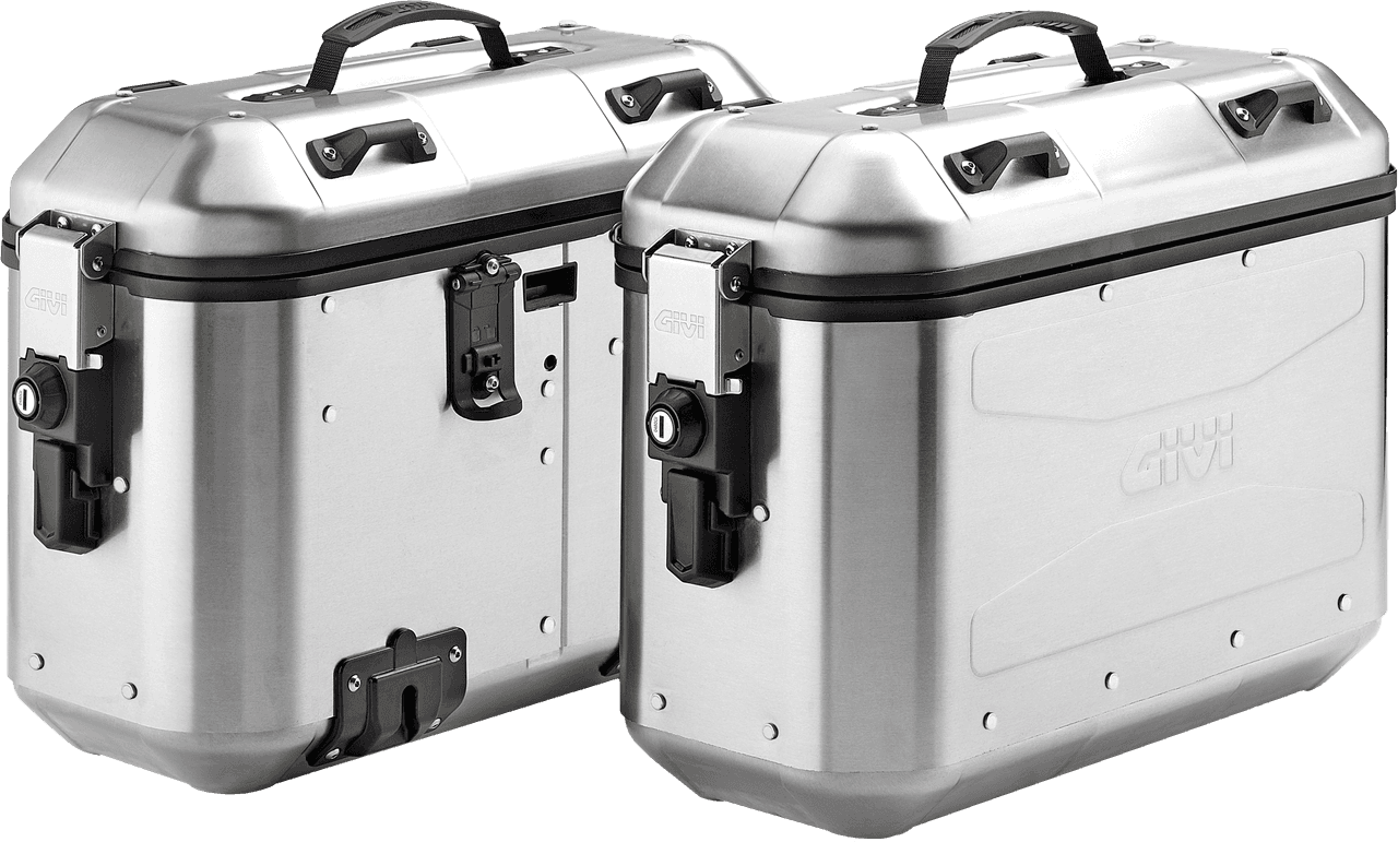 Givi Dolomiti Monokey Side Case 36L Silver Pair