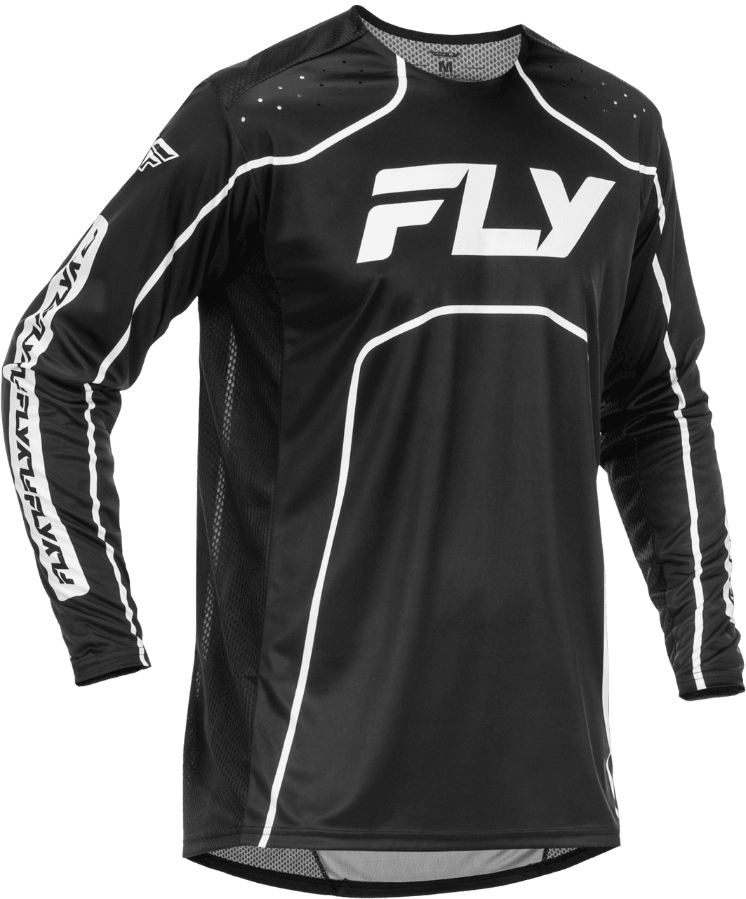 Fly Racing Youth Rayce Bicycle Jersey Black/White YM