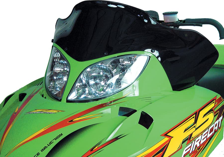 Powermadd Cobra Windshield Low Black 14.25" Arctic Cat Firecat/Sabercat