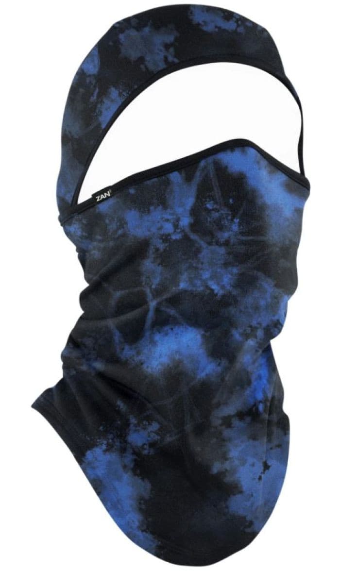 ZAN CONVERTIBLE BALACLAVA SPORTFLEX UPF50+ BLACK & BLUE TIEDYE