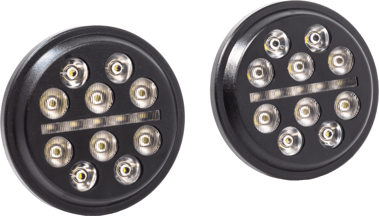 4.5" PASSING LAMPS BLK BUCSHOT INDIAN