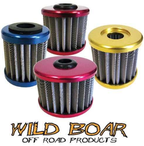 2ND, UPPER, 2" LONG, KTM WILD BOAR STAINLESS STEEL OIL FILTER