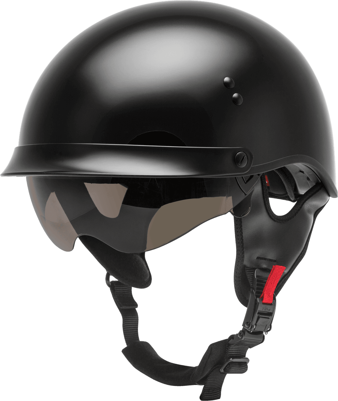Gmax HH-65 Half Helmet Full Dressed Black MD