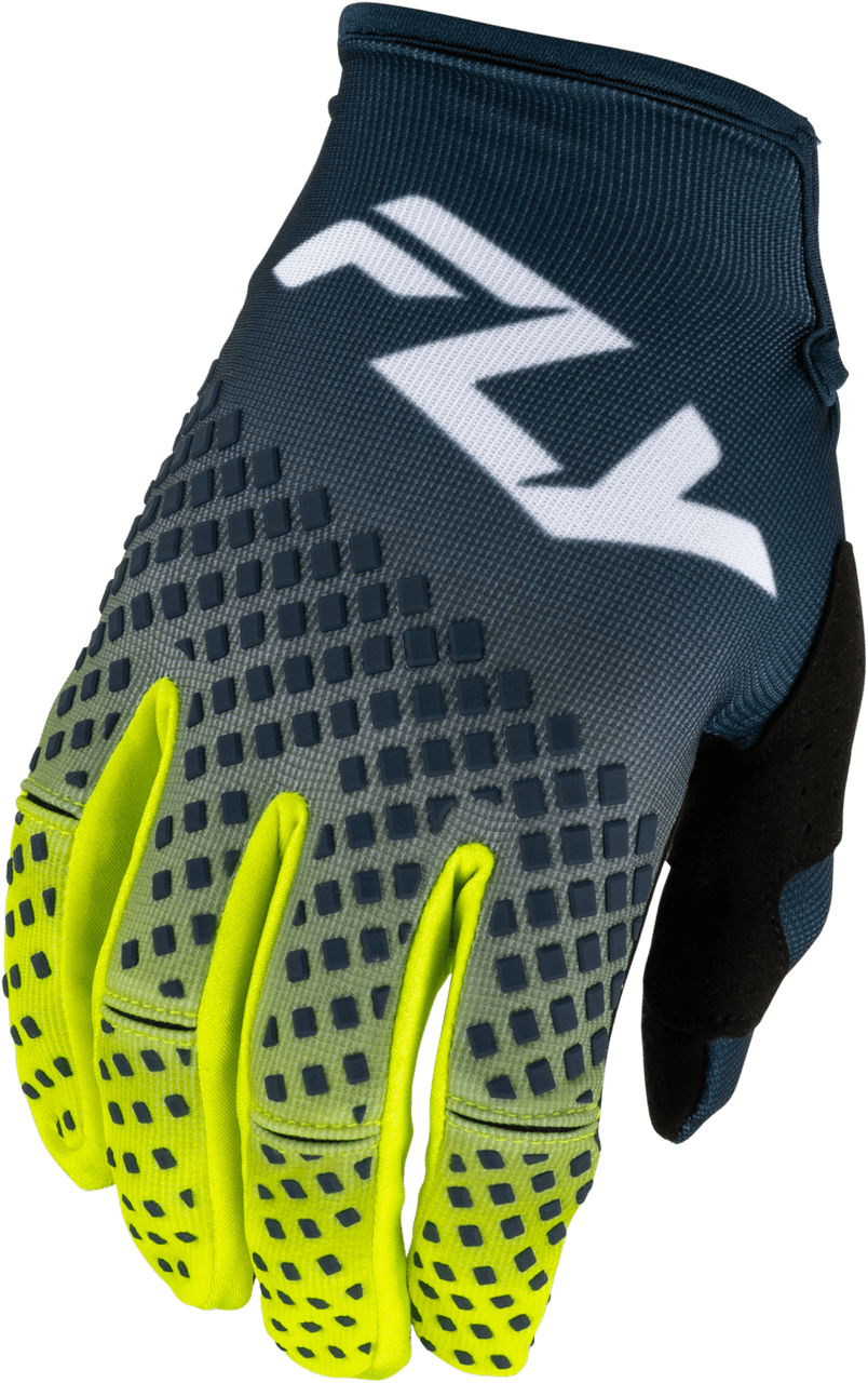 Fly Racing Kinetic Fade Gloves Navy/Hi-Vis/White 3X