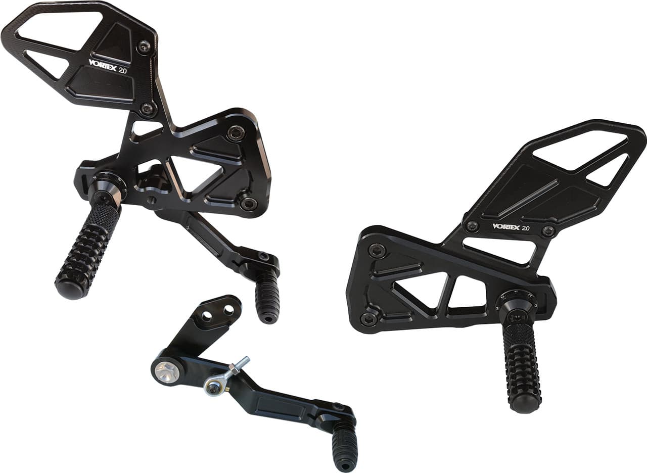 Vortex Rear Set Complete Black Suzuki