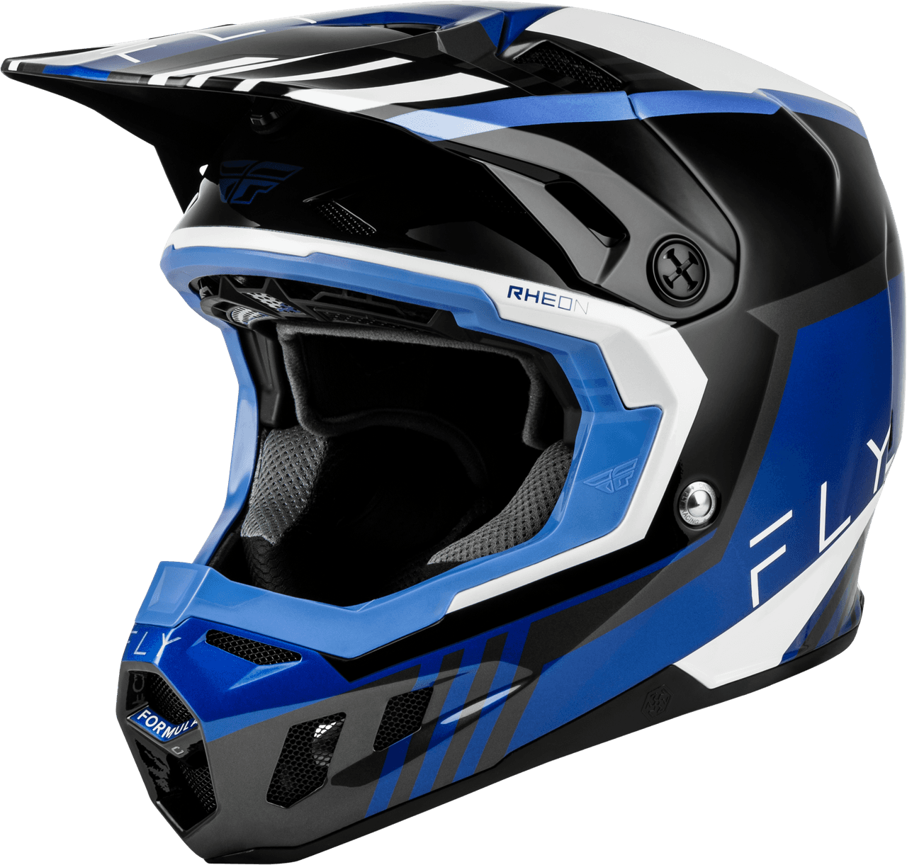 Fly Racing Formula Cc Strike Helmet Black/Blue/Grey/White LG