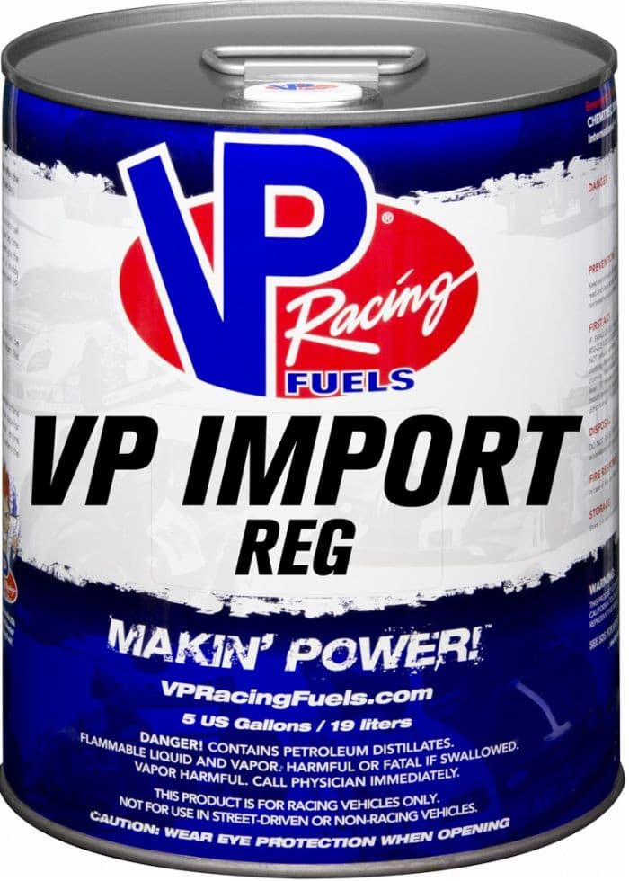 VP RACING FUELS VP IMPORT REG 5 GALLON PAIL