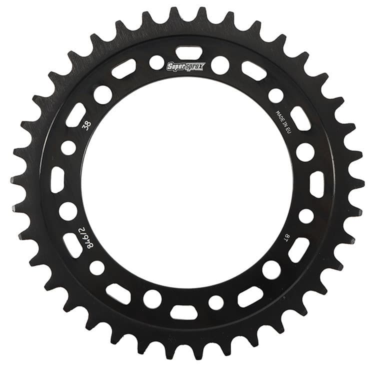 Supersprox Rear Edge Sprocket Steel 38T-520 Black Honda