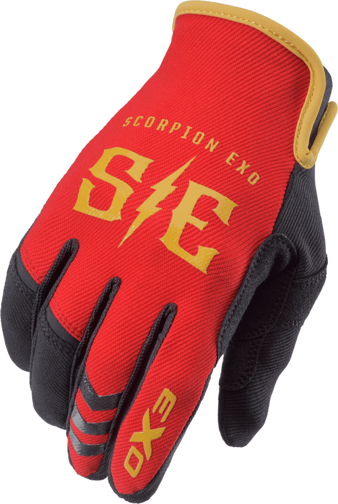 Scorpion Exo Air-Stretch Gloves Charge Red/Gold MD