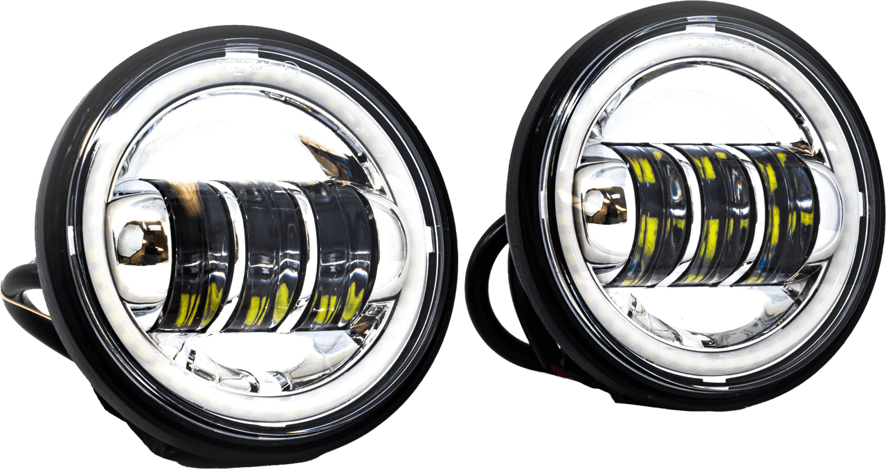 Letric Lighting Co 4.5" Passing Lamps Chrome Halo Indian