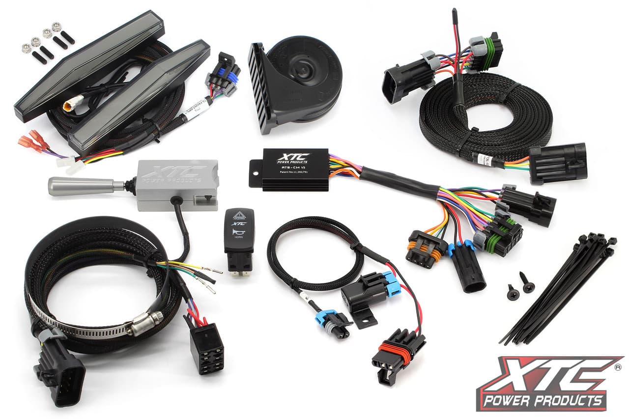 XTC Power Products Auto Turn Signal Kit W/ Billet Lever And Front Drl Lights Polaris