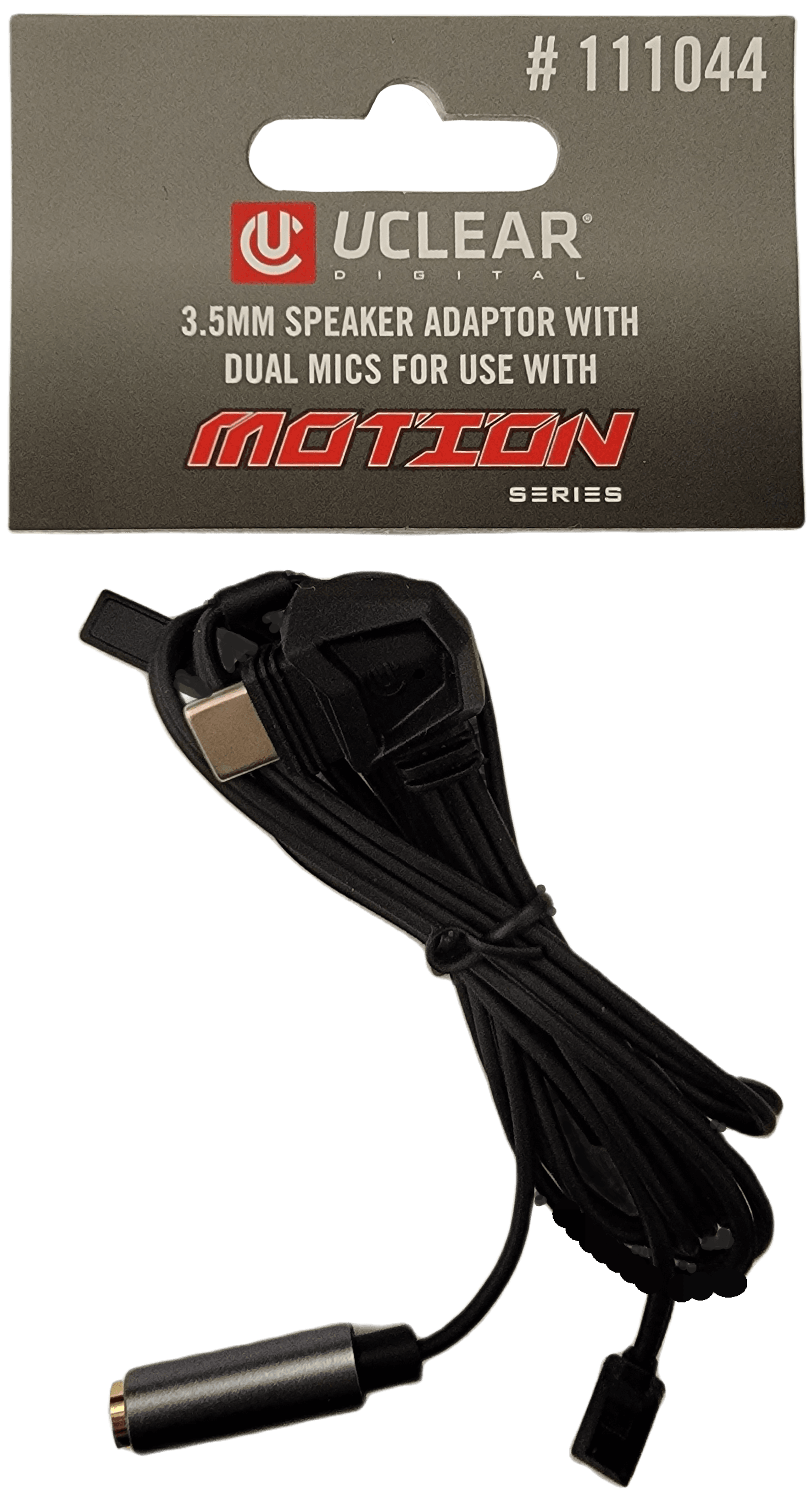 Uclear 3.5MM Speaker Adaptor W/Dual Mics For Use With Motion Serie