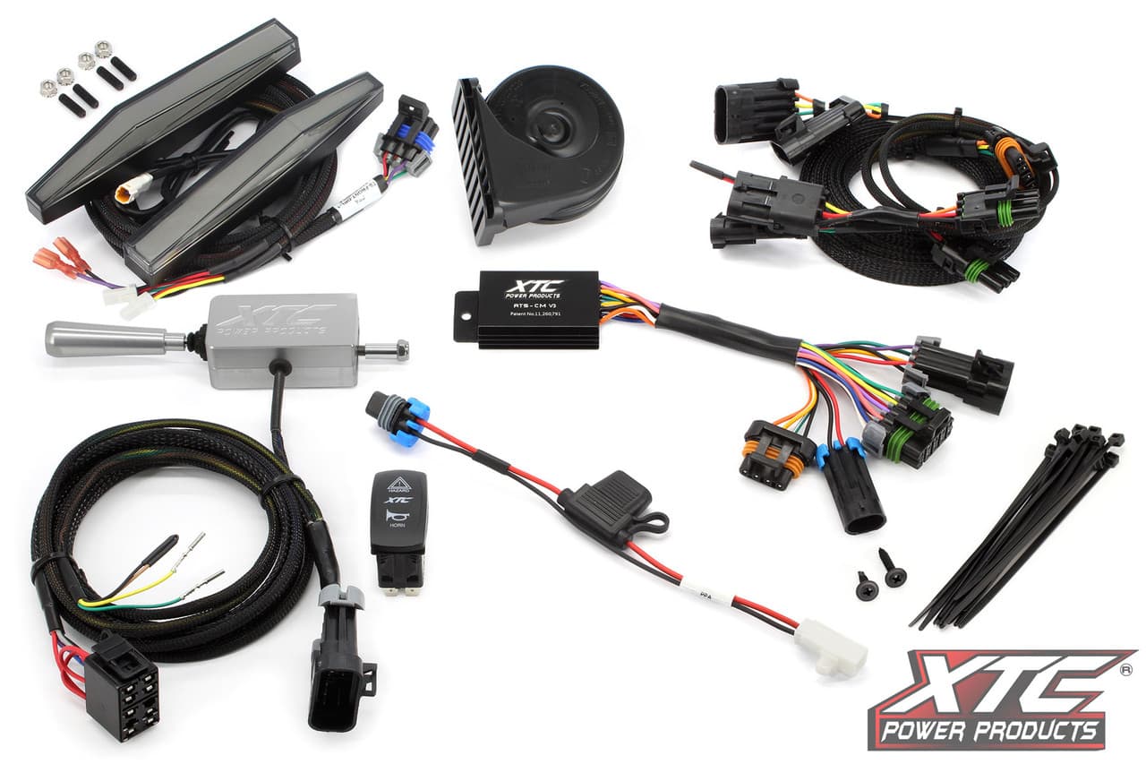 AUTO TURN SIGNAL KIT W/ BILLET LEVER AND FRONT DRL LIGHTS CAN