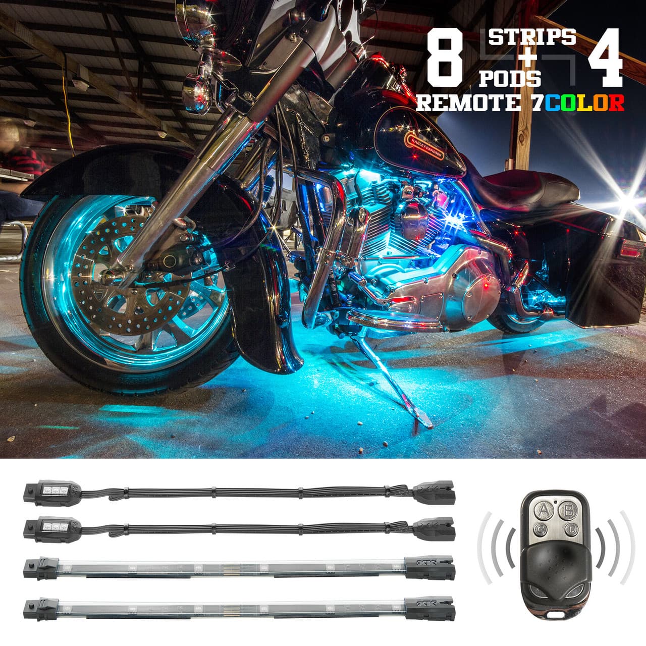 Xk Glow 12PC 7 Color Remote