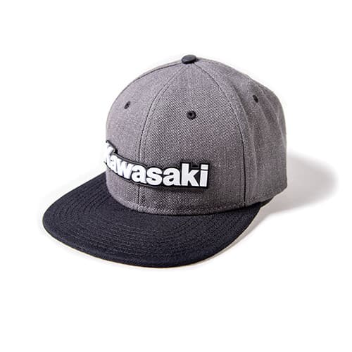 KAWASAKI BOLD SNAPBACK HAT / CHARCOAL-BLACK (OS)
