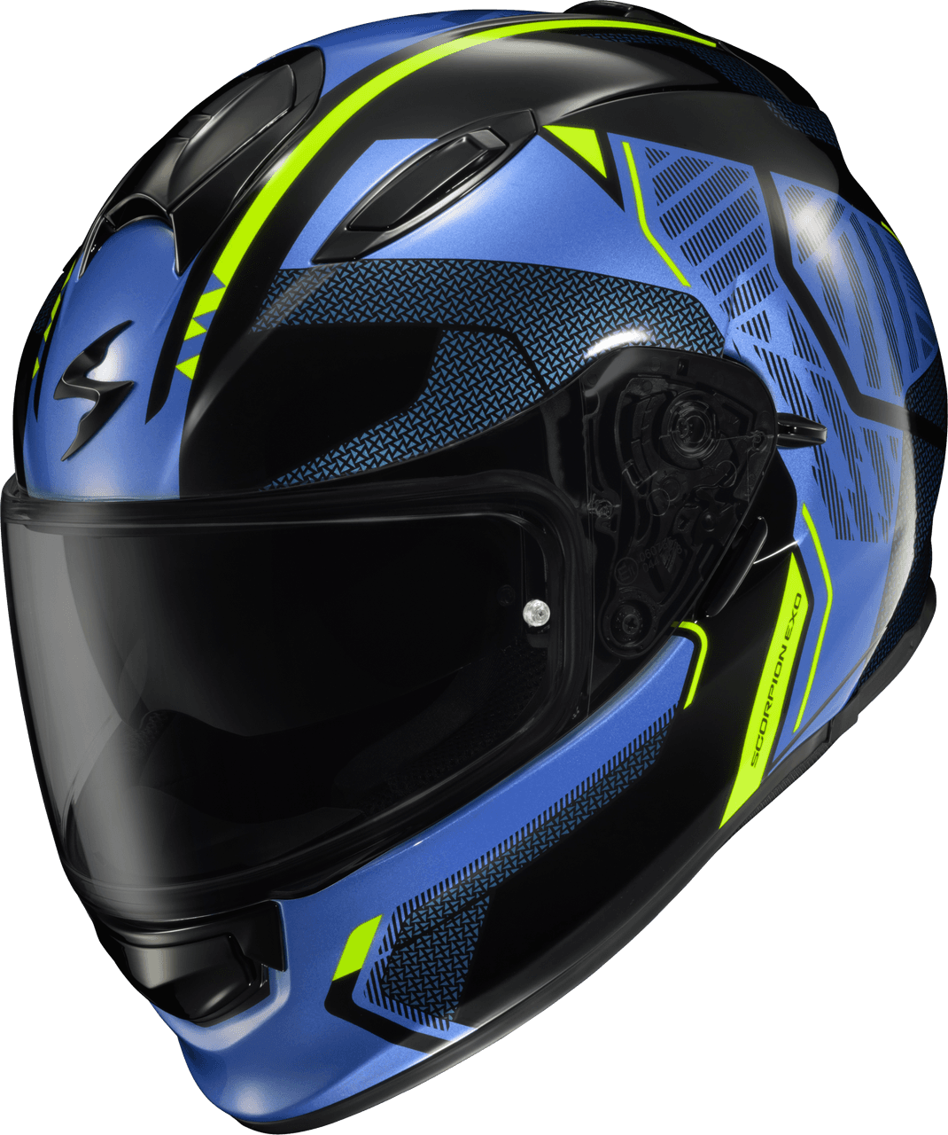 Scorpion Exo Ryzer Full-Face Helmet Switch Blue/Hi-Viz XL