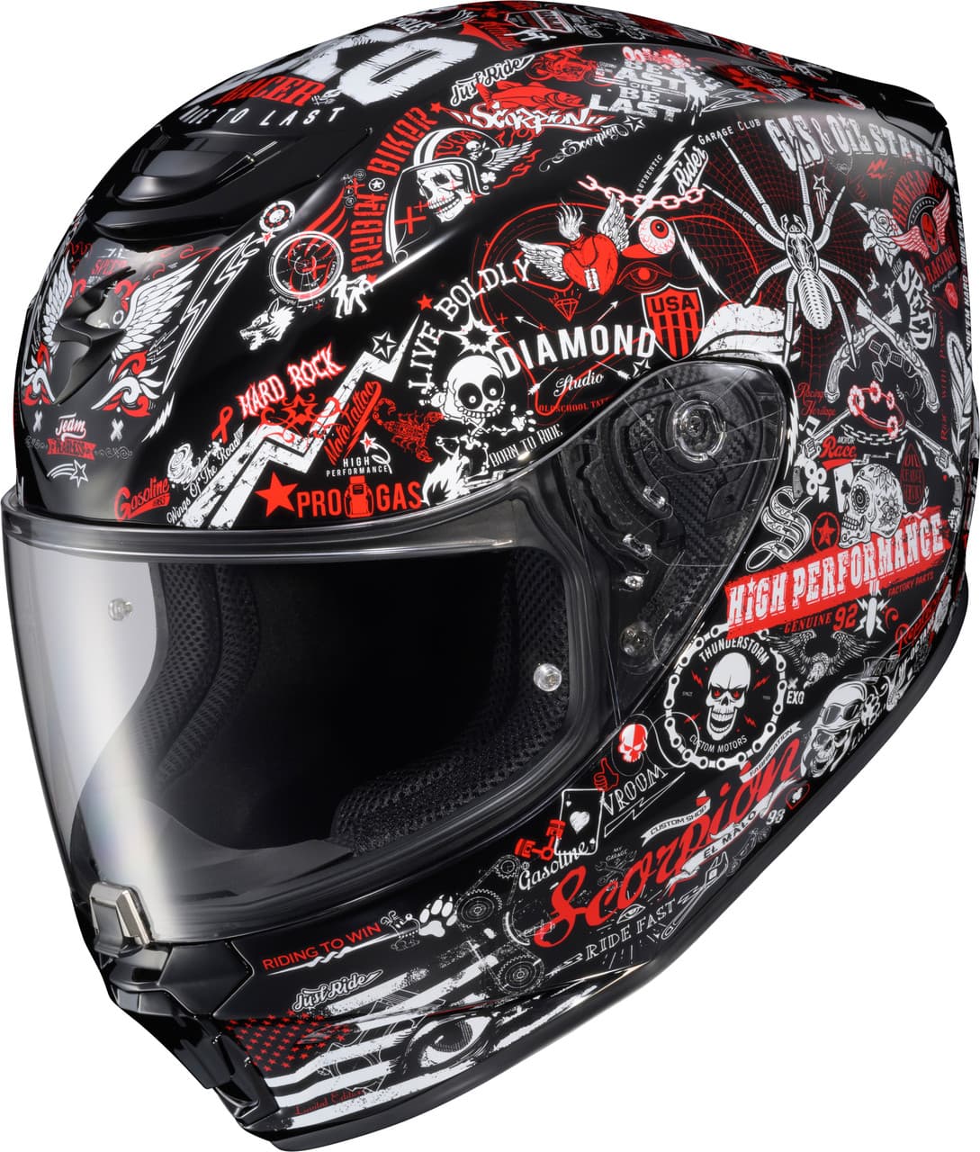 Scorpion Exo EXO-R330 Full Face Helmet Shake 2 Red SM