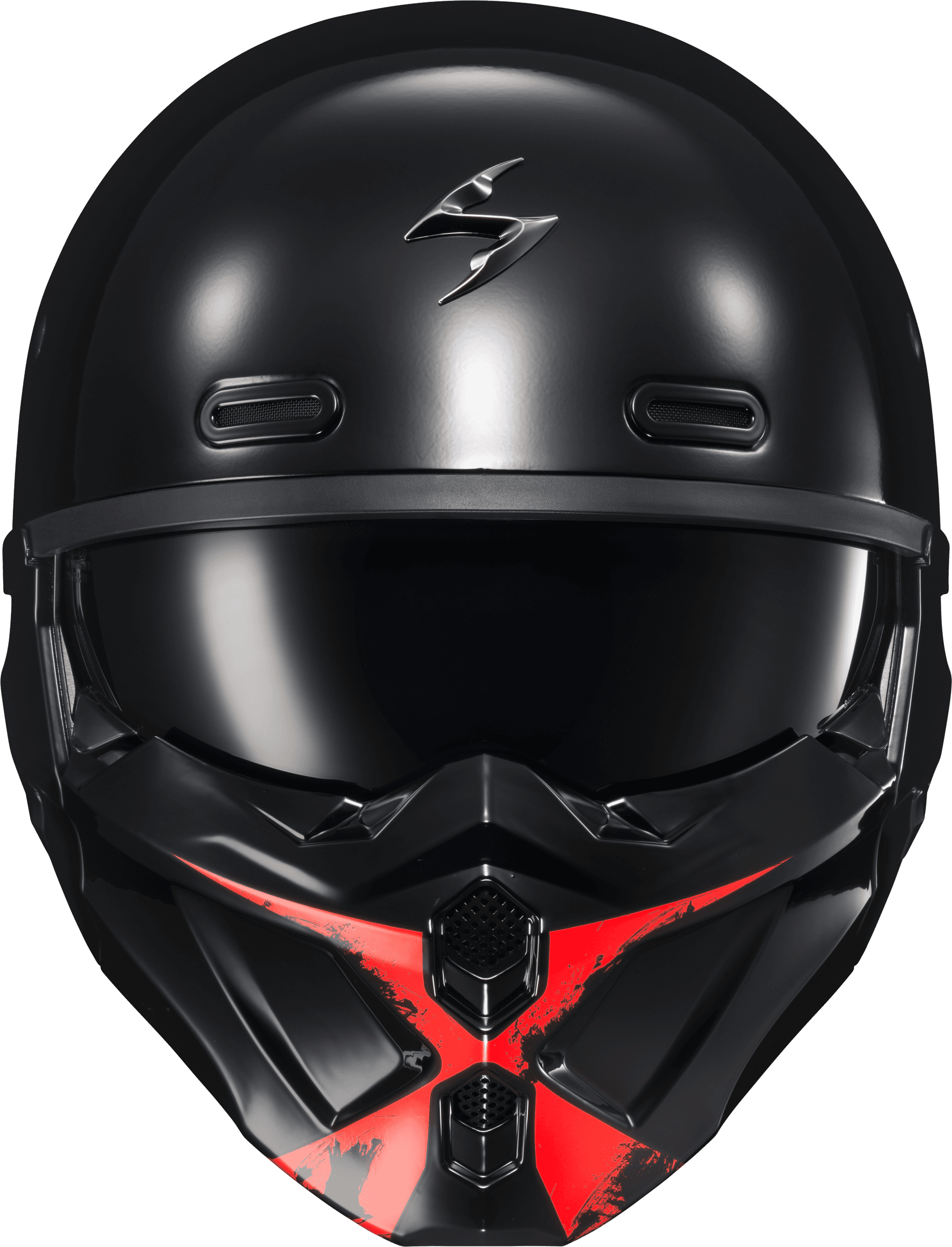 Scorpion Exo Covert X Face Mask Ray Gloss Red