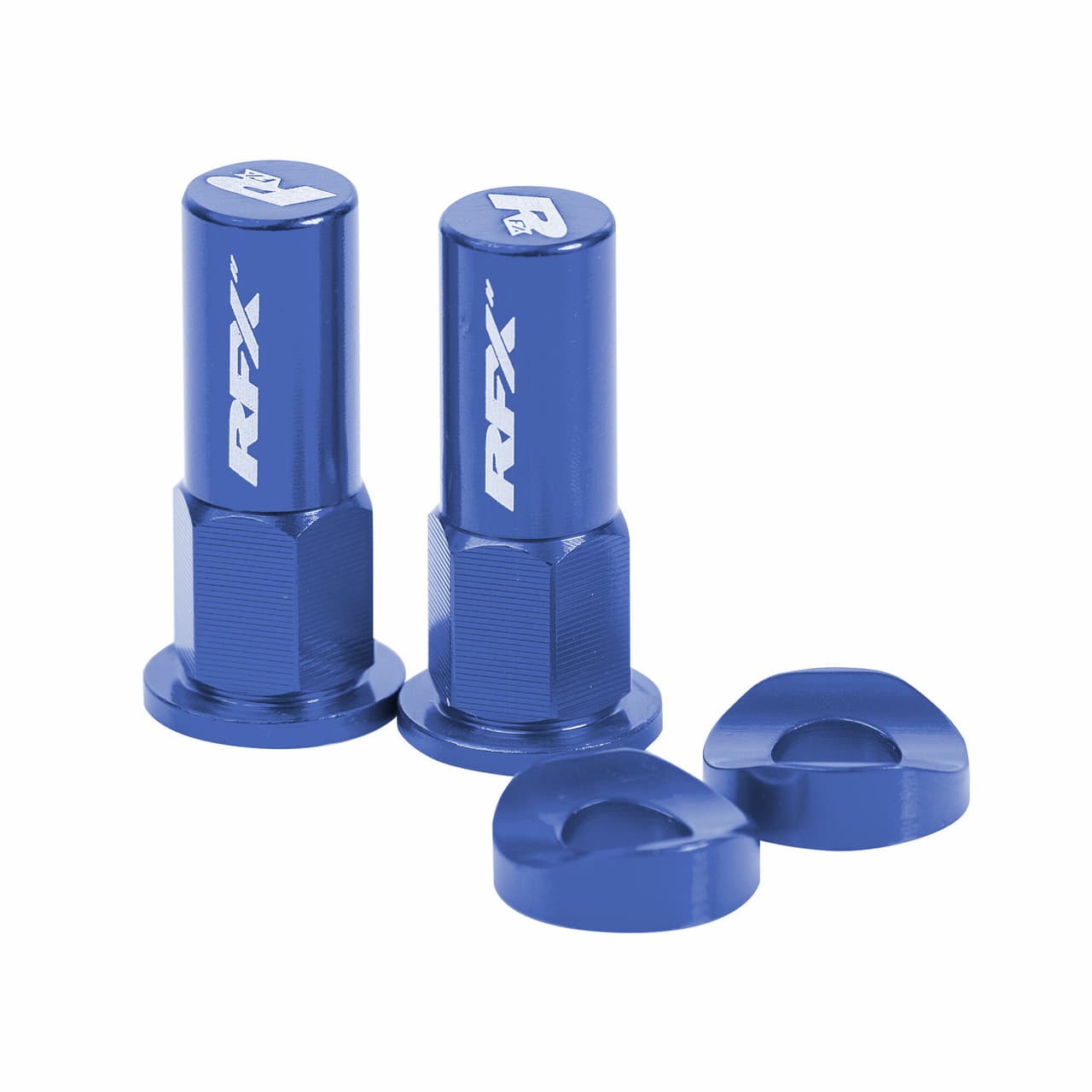RFX Rim Lock Nuts & Washers 2PCS Blue