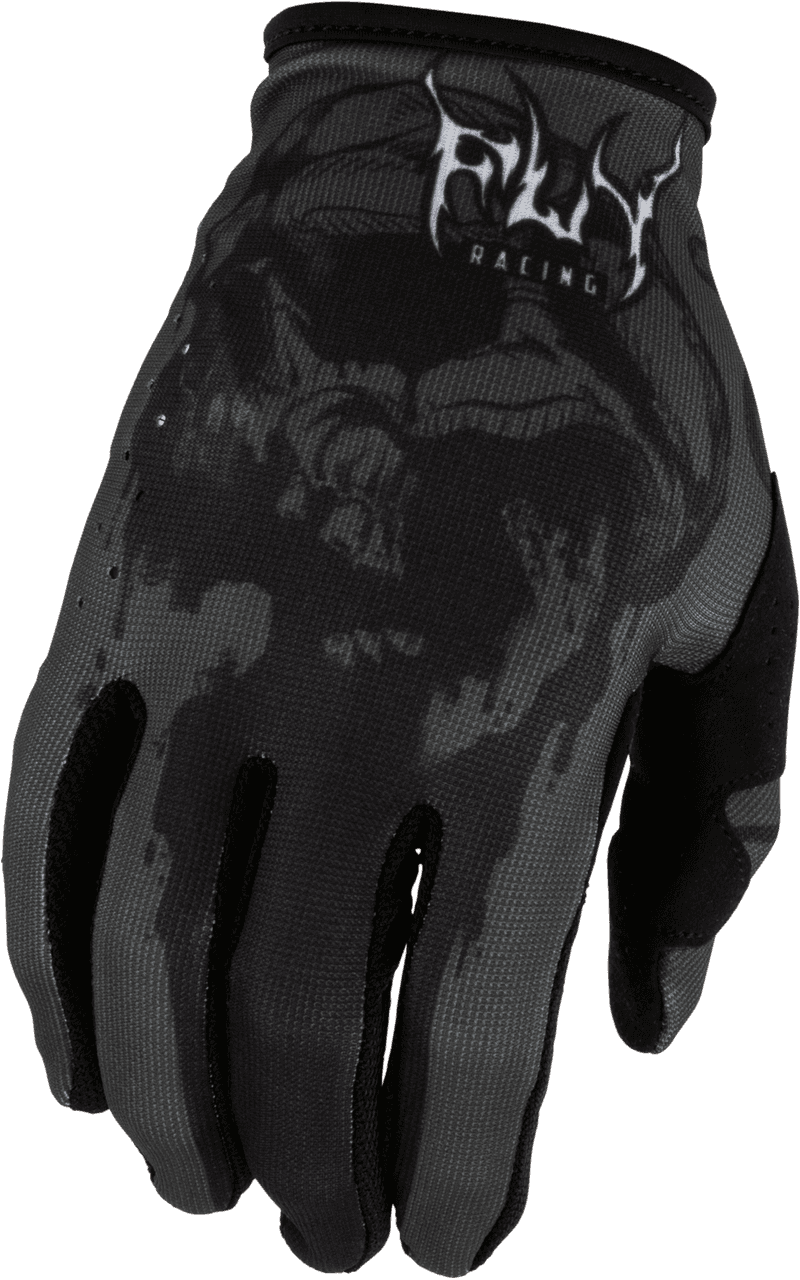 Fly Racing Lite Dark Series Gloves Grey/Black 3X