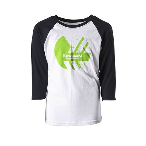 FACTORY EFFEX KAWASAKI CASED YTH BASEBALL SHIRT/BLACK-WHITE XL