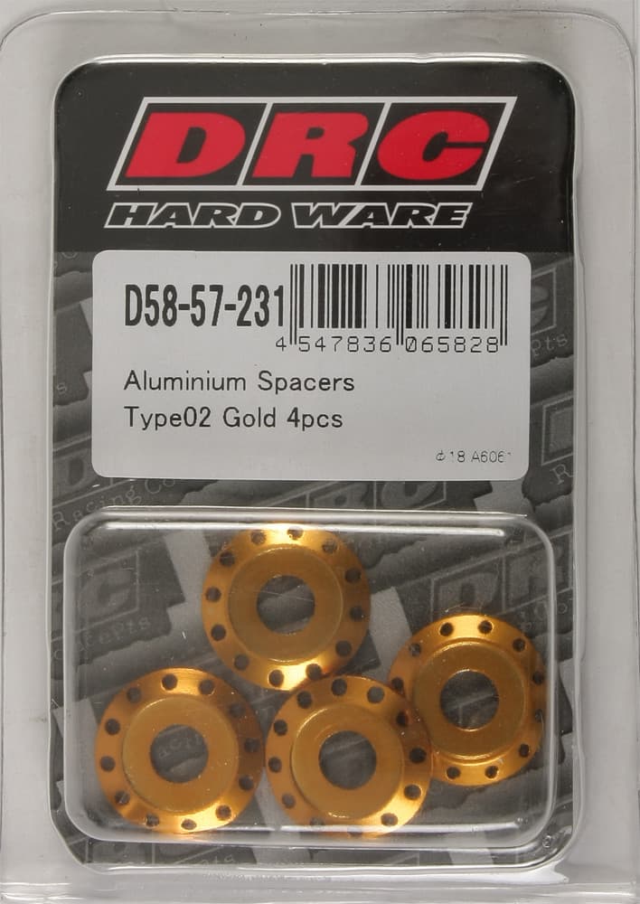 Drc Aluminum Spacers Type 2 Gold M6X12MM 4/Pack