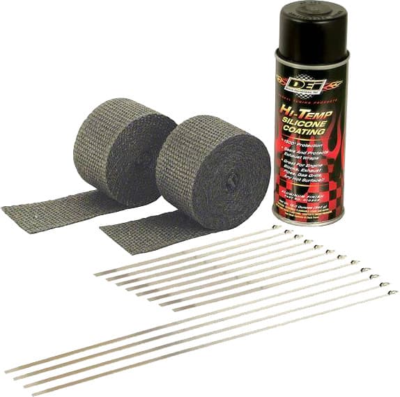 Dei Exhaust Pipe Wrap Kit Black Wrap W/Black Coating