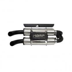 Mbrp Dual Stacked Slip-On System W/ Performance Muffler Black Tip