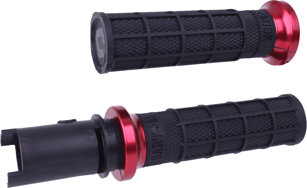 LOCK-ON HART-LUCK FULL-WAFFLE BLACK/RED CVO `23-24