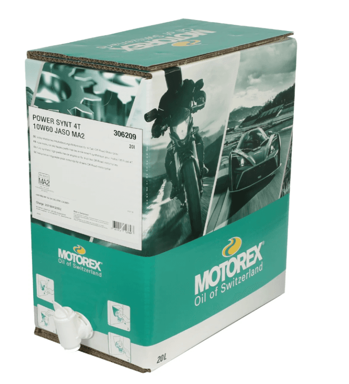 MOTOREX POWER SYNT 4T SAE 10W60 JASO MA2, 20 LITER
