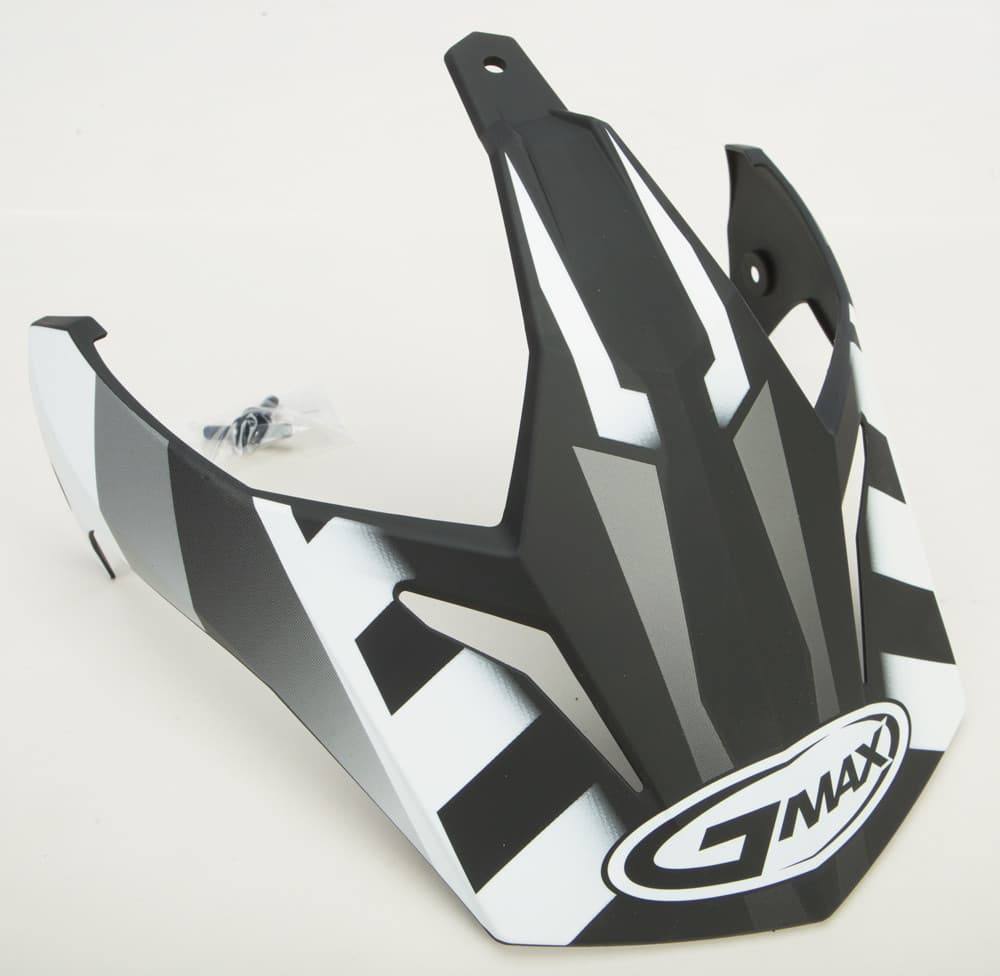 Gmax Visor W/Screws Trekka GM-11 Matte Black/White