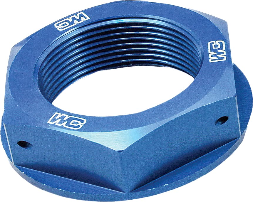 Works Steering Stem Nut (Blue)