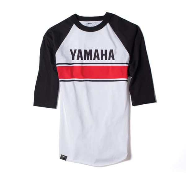 FX YAMAHA VINTAGE BASEBALL T-SHIRT / WHITE-BLACK (M)