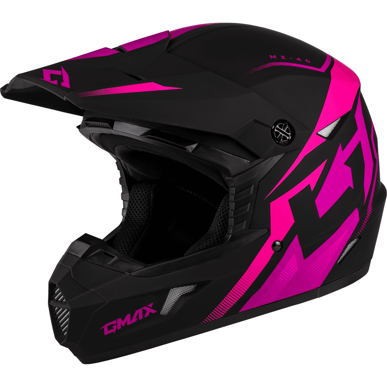 Gmax MX-46 Compound Helmet Matte Black/Pink SM