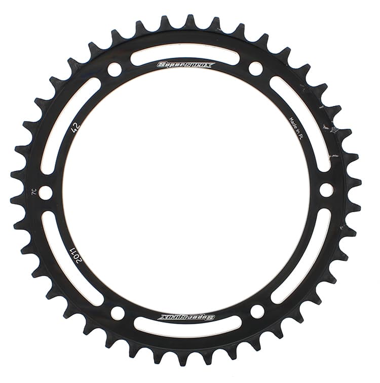 Supersprox Rear Sprocket Steel 42T-530 Black Tri