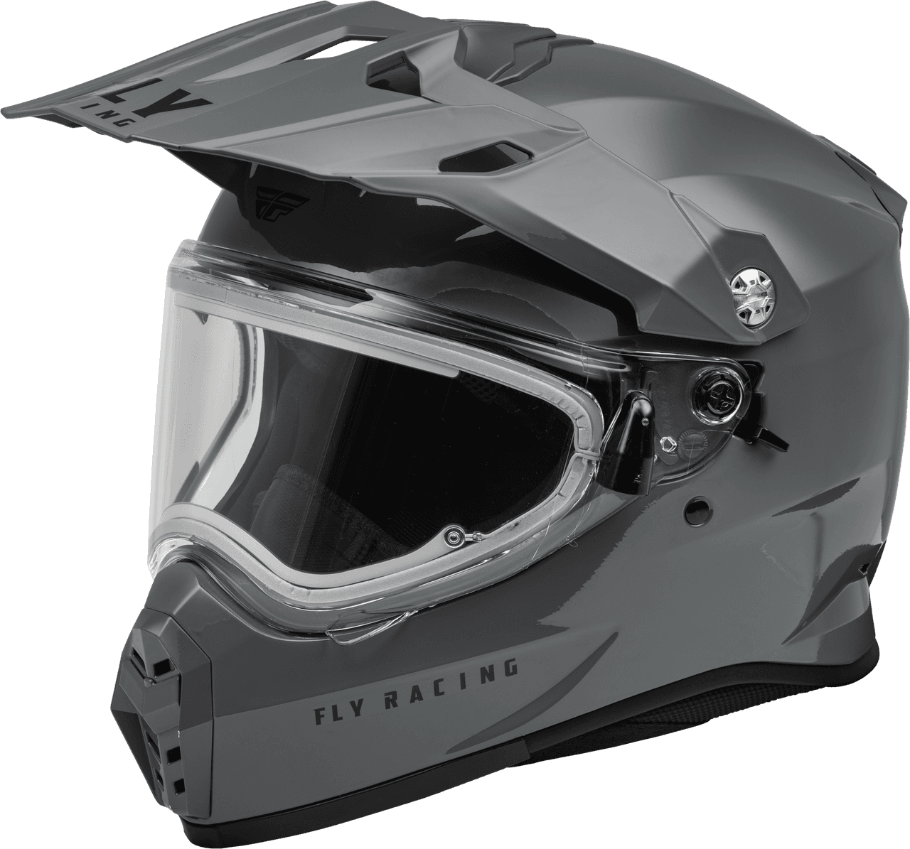 Fly Racing Trekker Cw Solid Helmet Electric Shield Grey MD