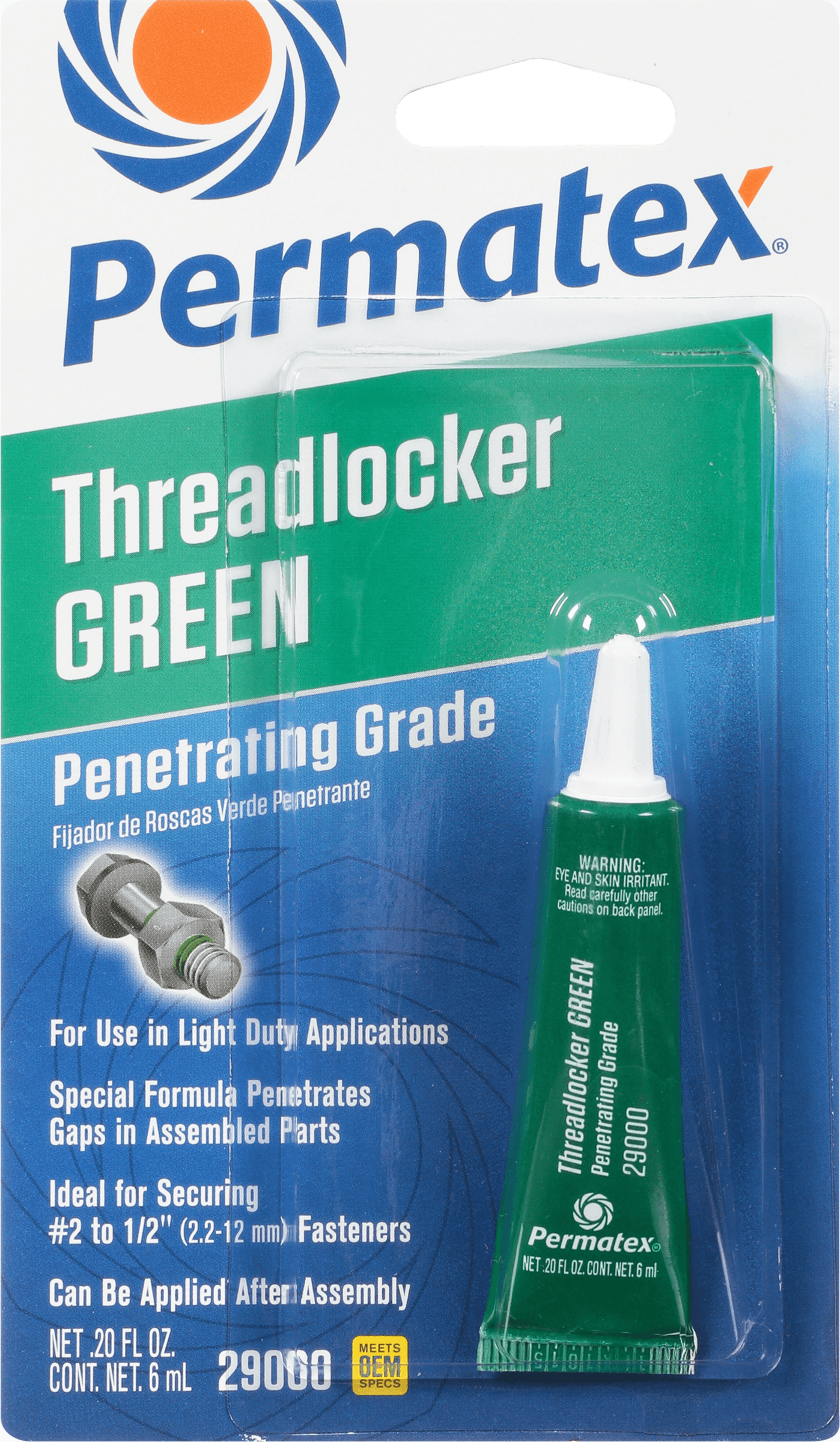 Permatex Penetrating Grade Threadlocker Green 6 Ml