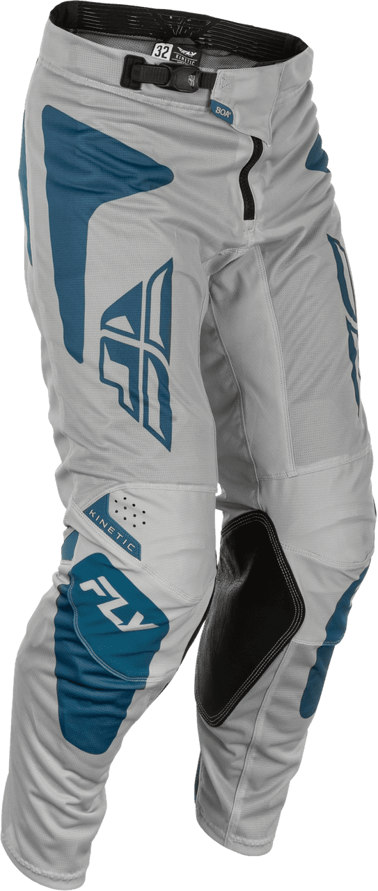 Fly Racing Kinetic Mesh Sym Pants Grey/Blue Size 32