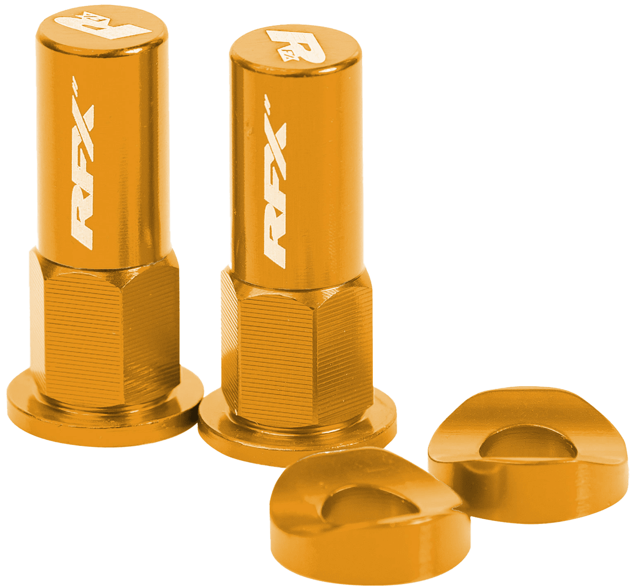 RFX Rim Lock Nuts & Washers 2PCS Yellow