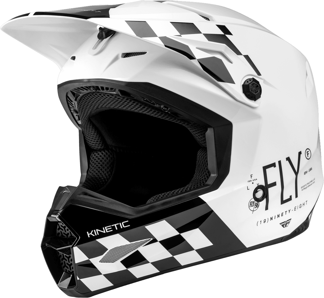 Fly Racing Kinetic Lite Rival Helmet Gloss White/Black 2X